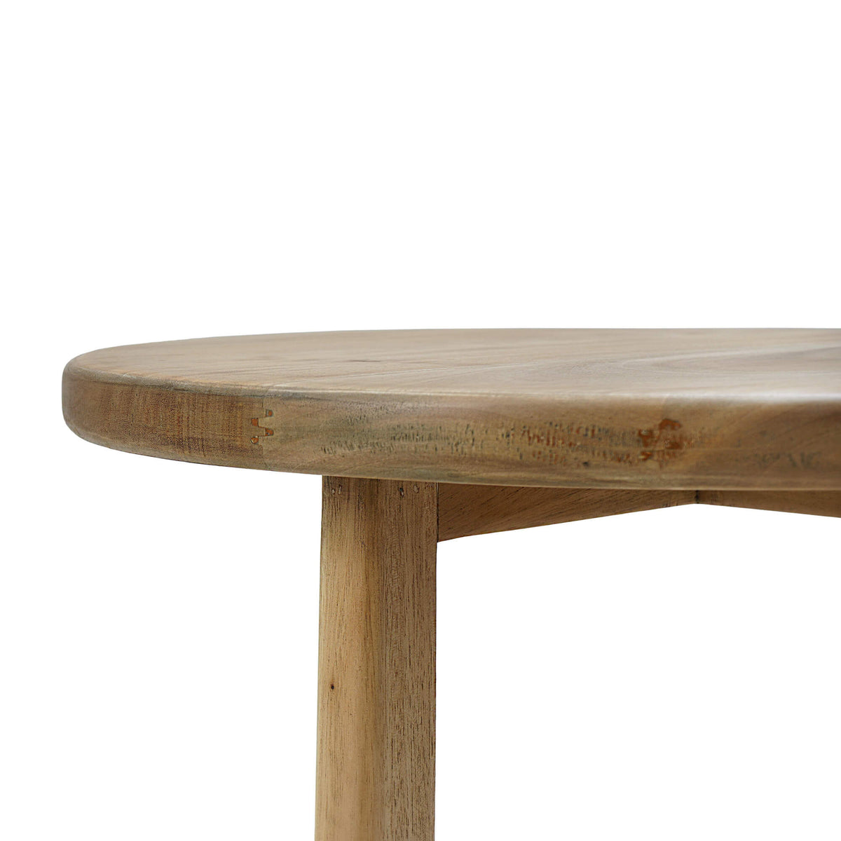 Vannes Round End Table in Fruitwood