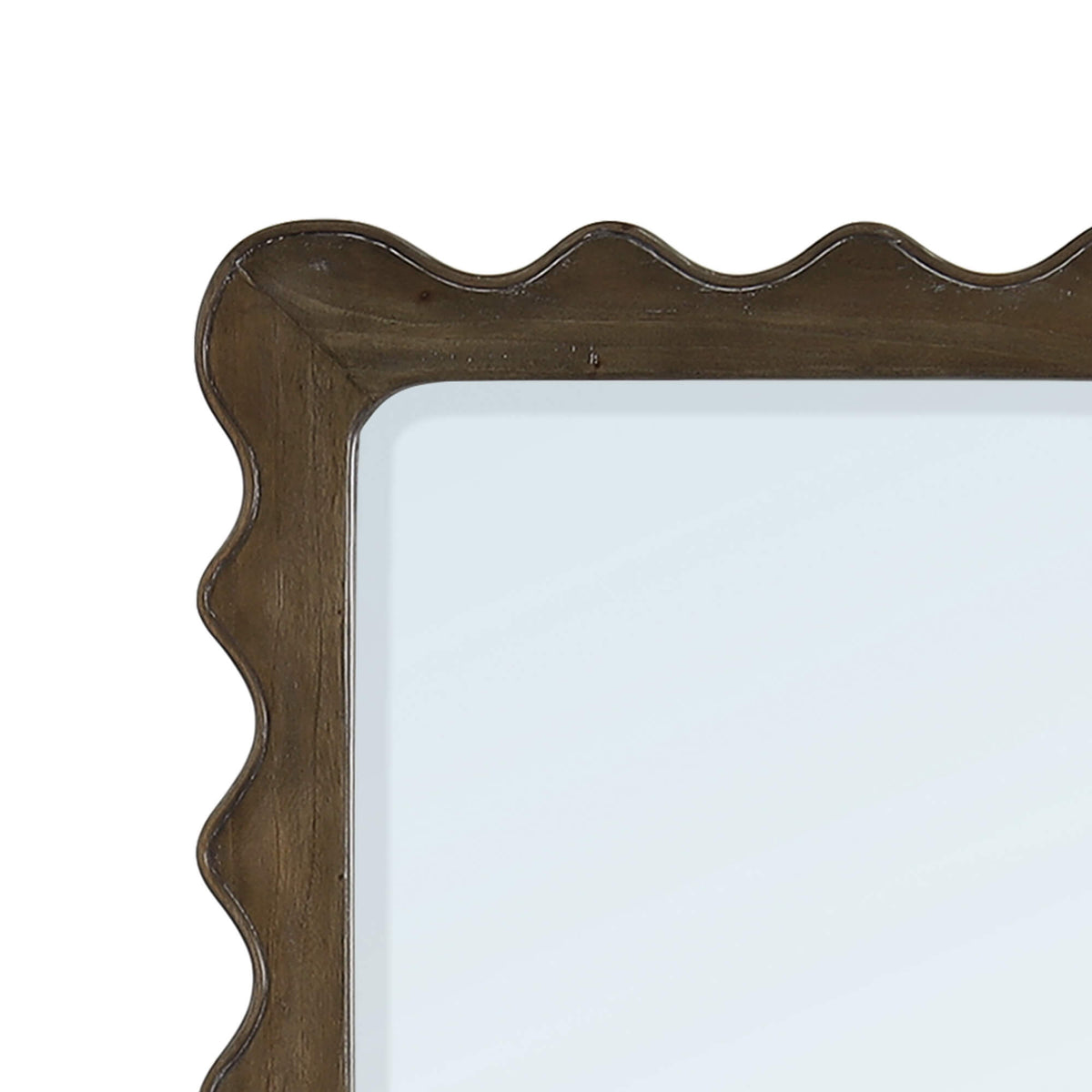 Chloe Rectangular Mirror in Straw Wash