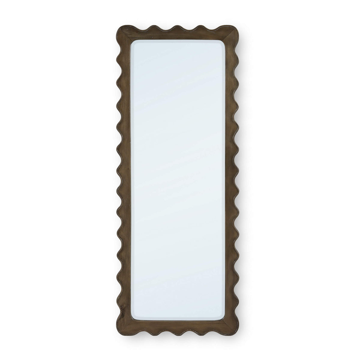Chloe Rectangular Mirror in Straw Wash