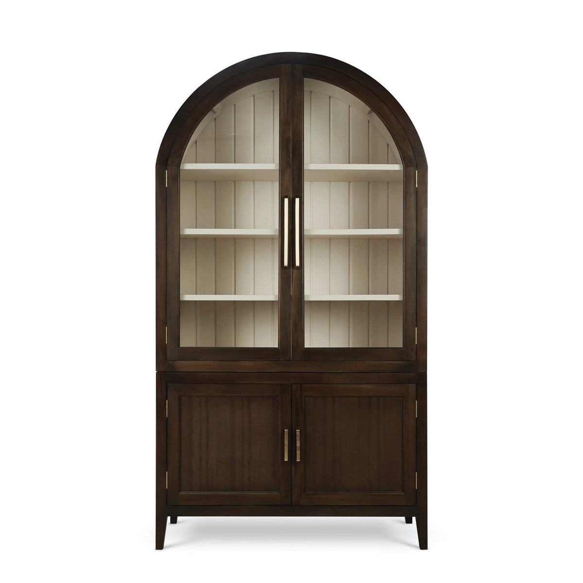 Lumina Glass Cabinet in Walnut w/ Putty Interior
