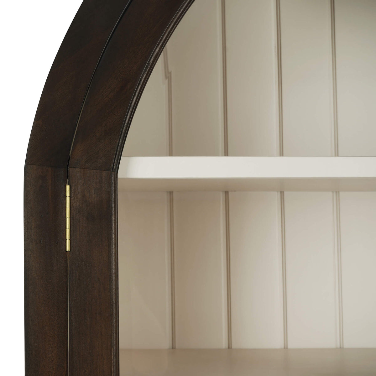 Lumina Glass Cabinet in Walnut w/ Putty Interior