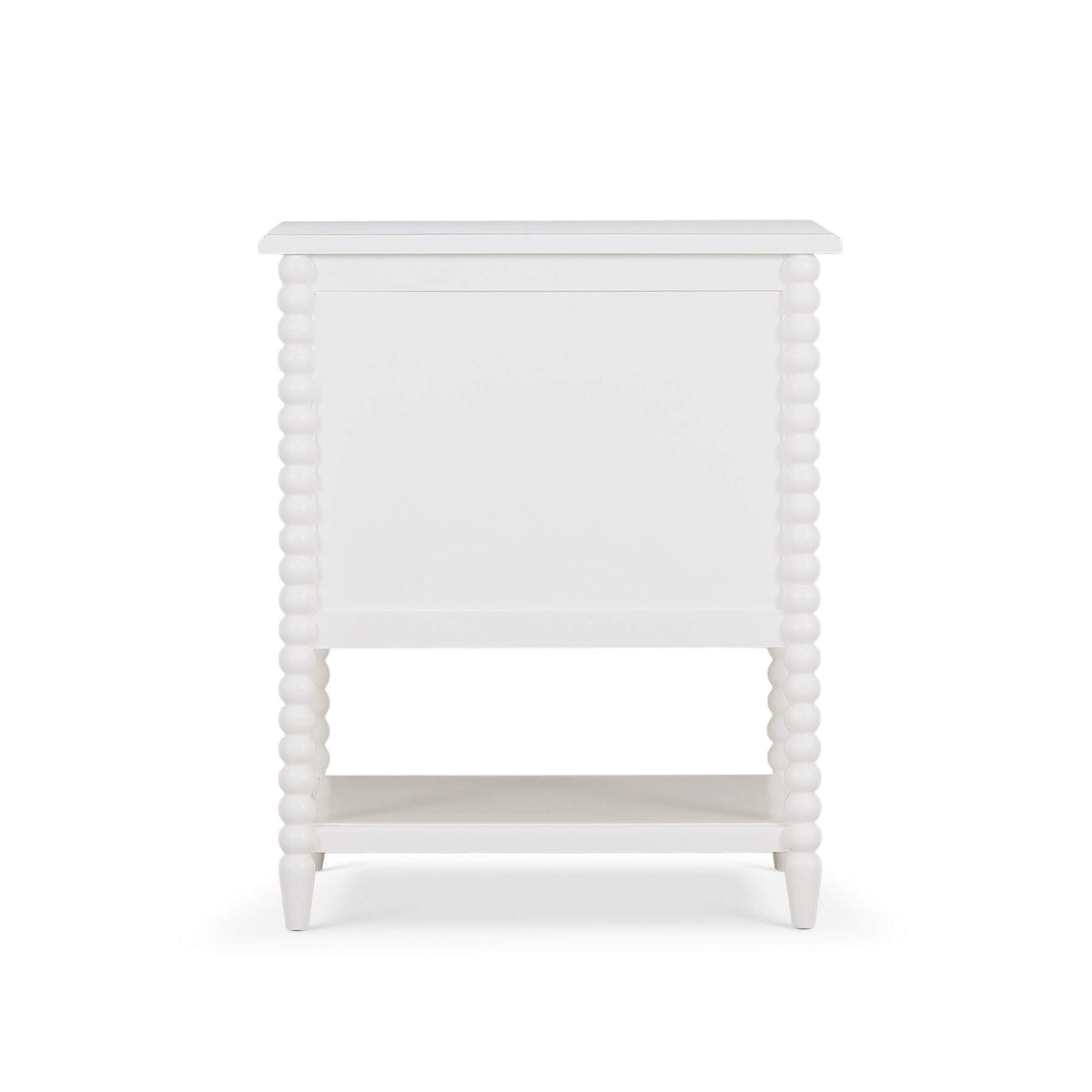 Cholet 2 Drawer Bedside Table w/ Shelf in Architectural White