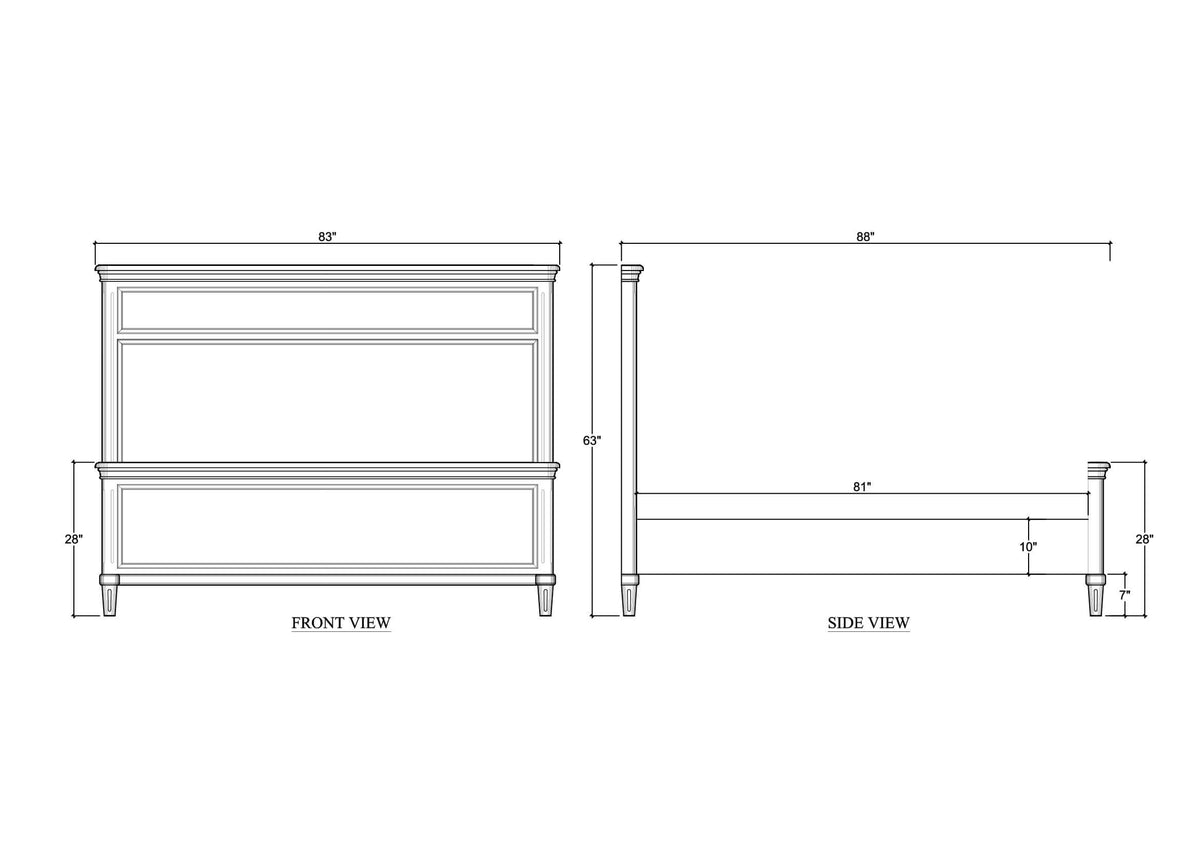 Hayward Bed King in Fruitwood