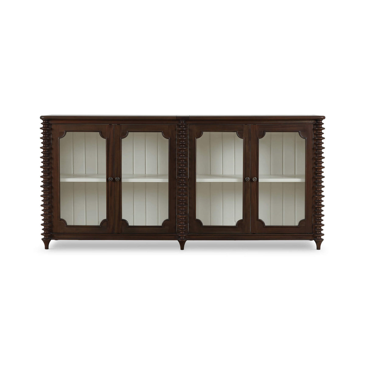 Milano 4 Door Sideboard in Walnut w/ Putty Interior