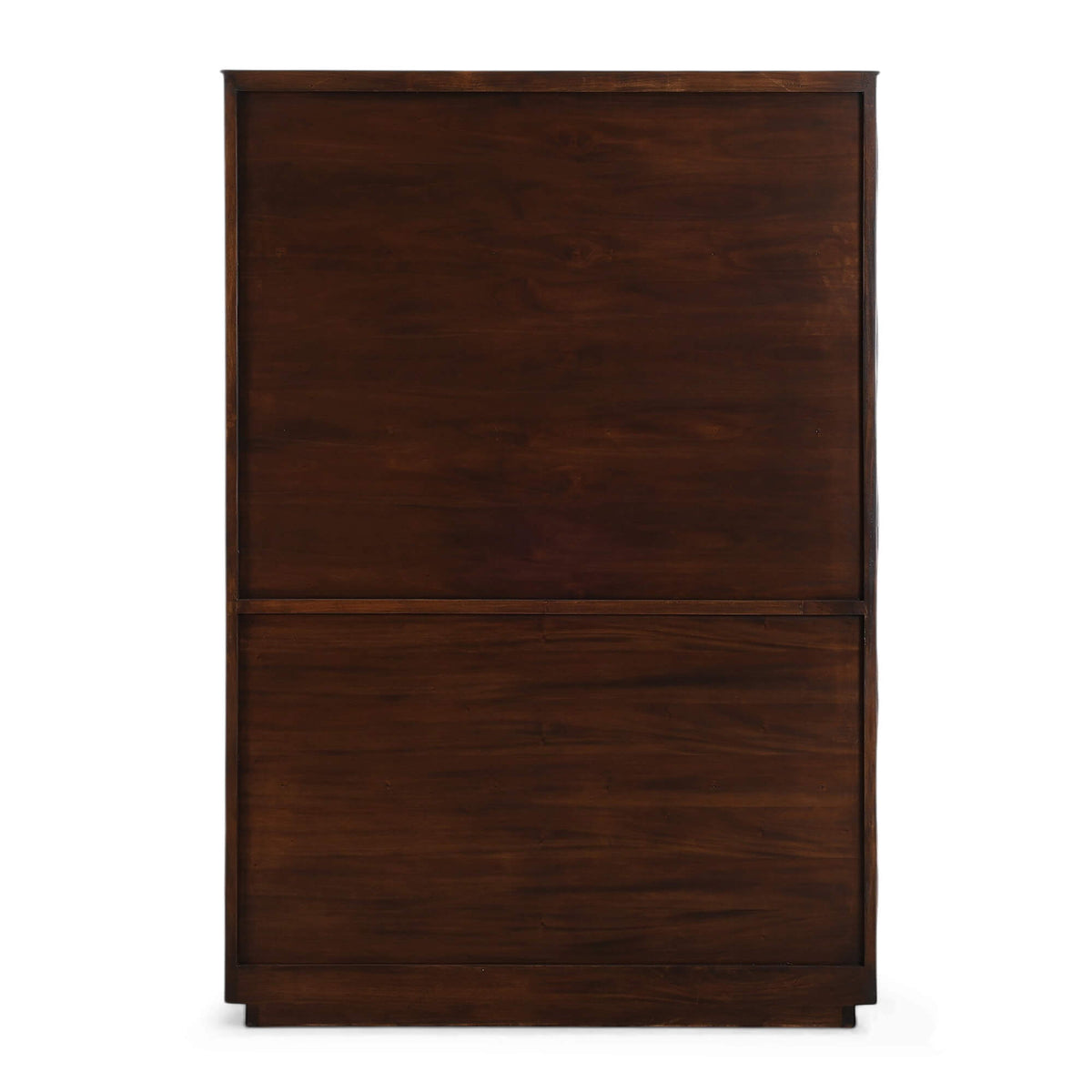 Vannes Crescent Bookcase in Matt Teak Brown