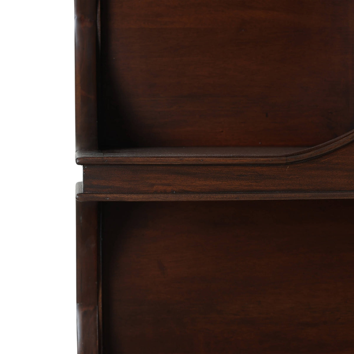 Vannes Crescent Bookcase in Matt Teak Brown