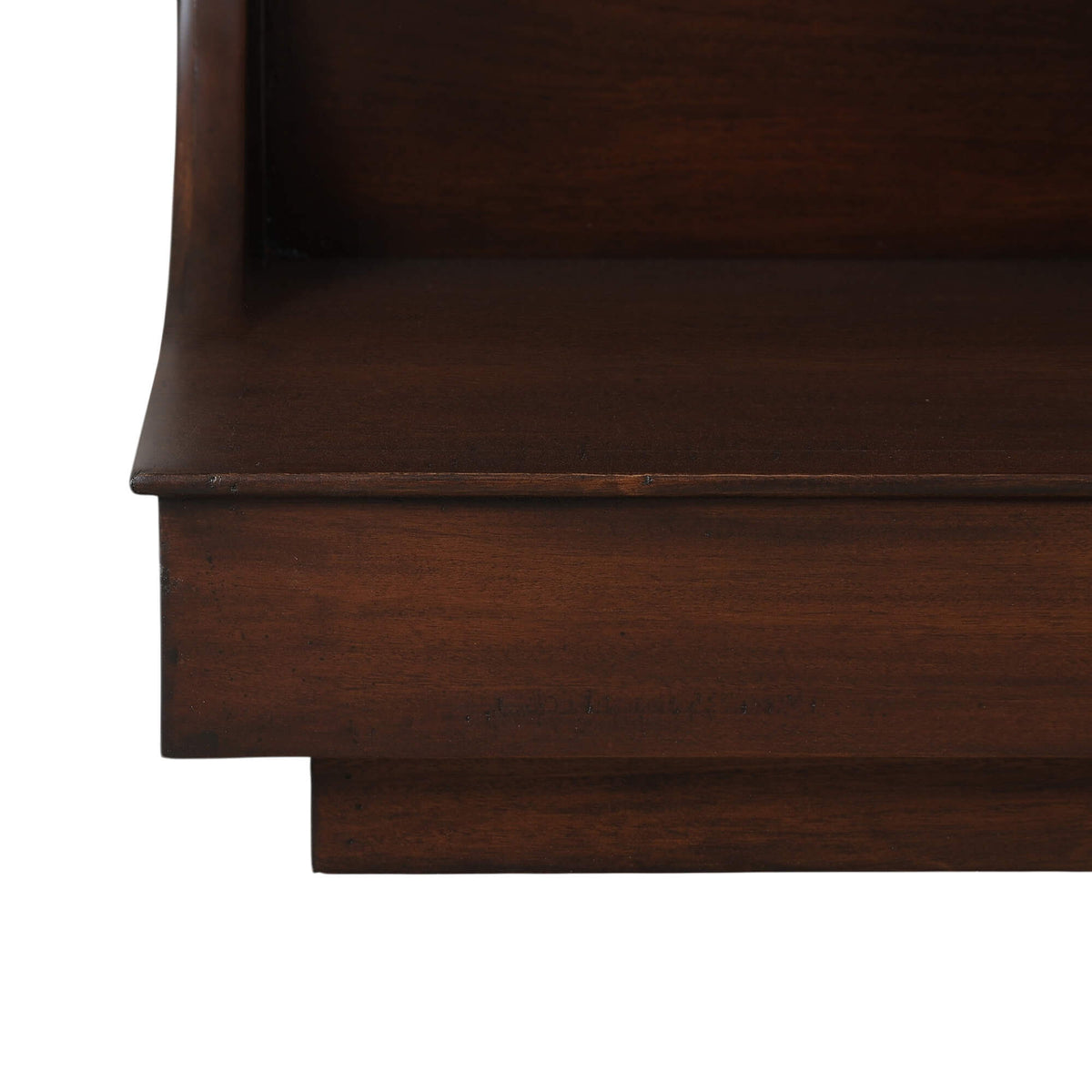 Vannes Crescent Bookcase in Matt Teak Brown