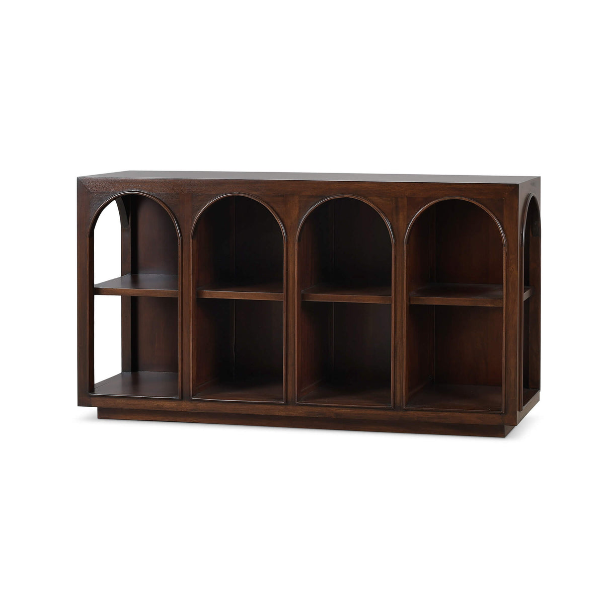 Vannes Crescent Console in Matt Teak Brown