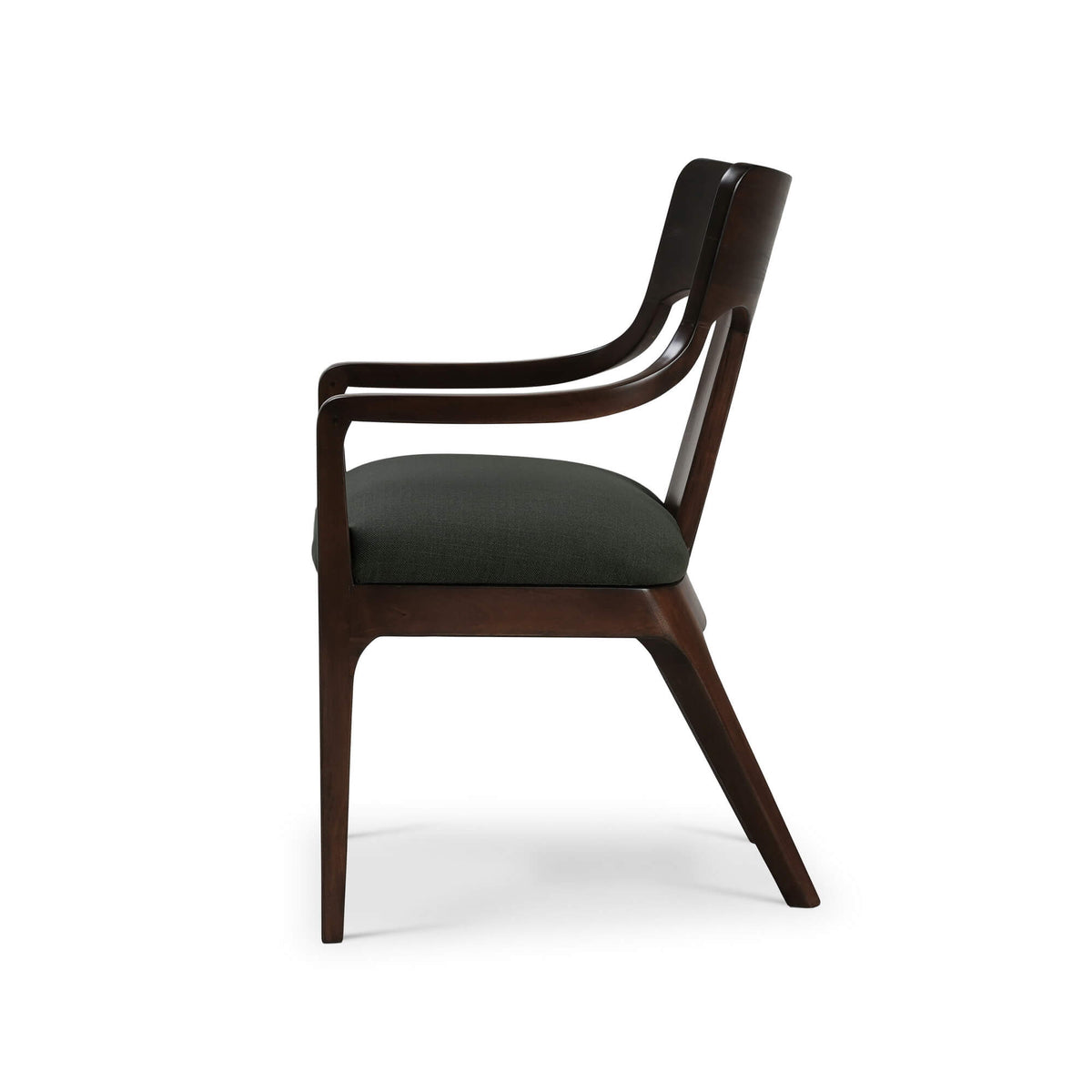 Colorado Dining Chair in Walnut w/ Smoke Performance Fabric