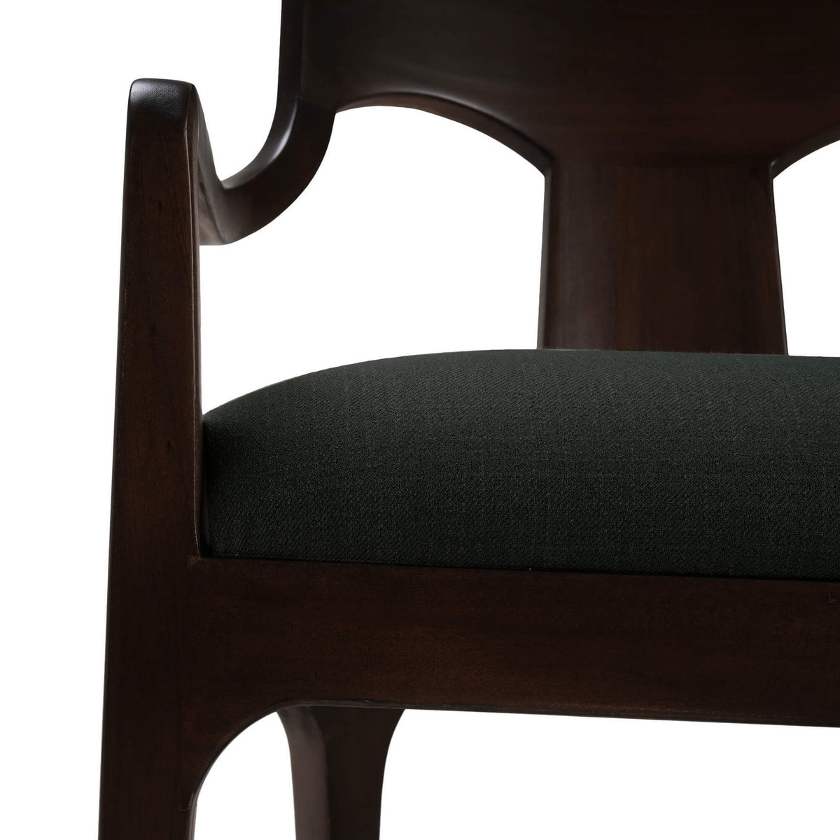 Colorado Dining Chair in Walnut w/ Smoke Performance Fabric