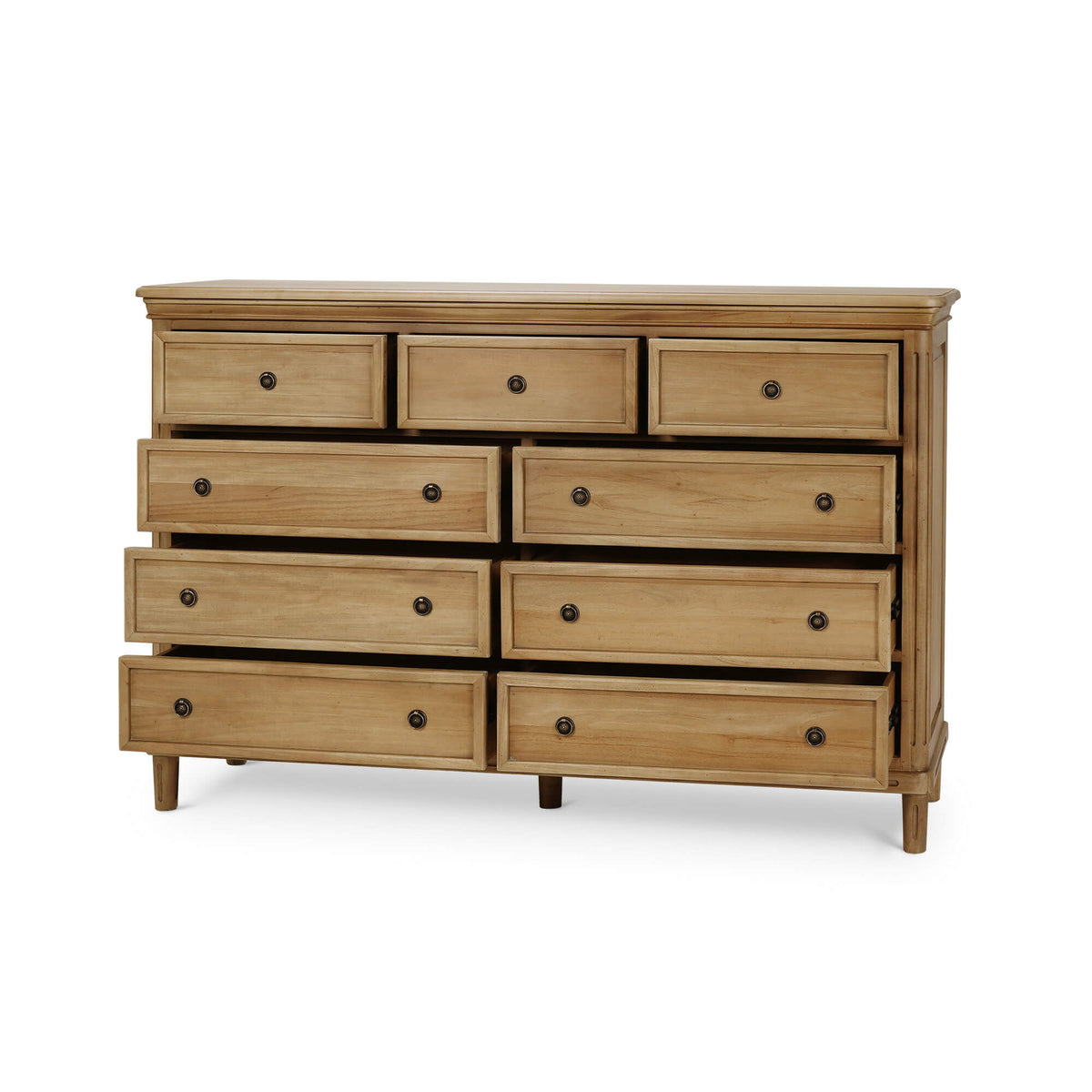 Hayward 9 Drawer Dresser in Fruitwood
