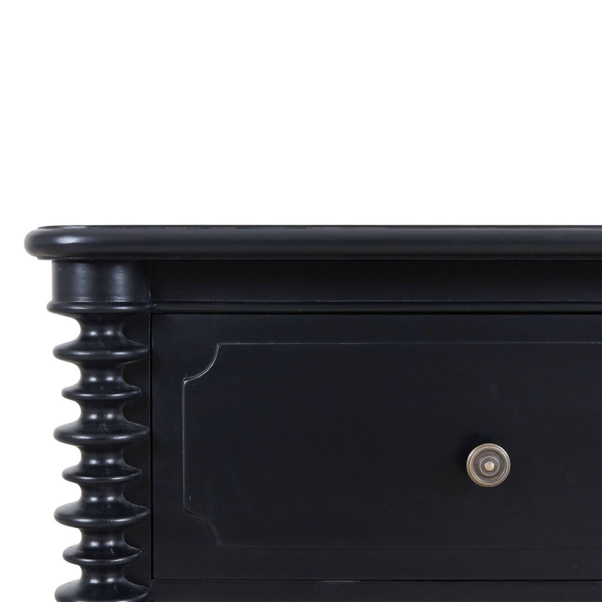 Milano 2 Drawer Bedside Table in Batavia Black
