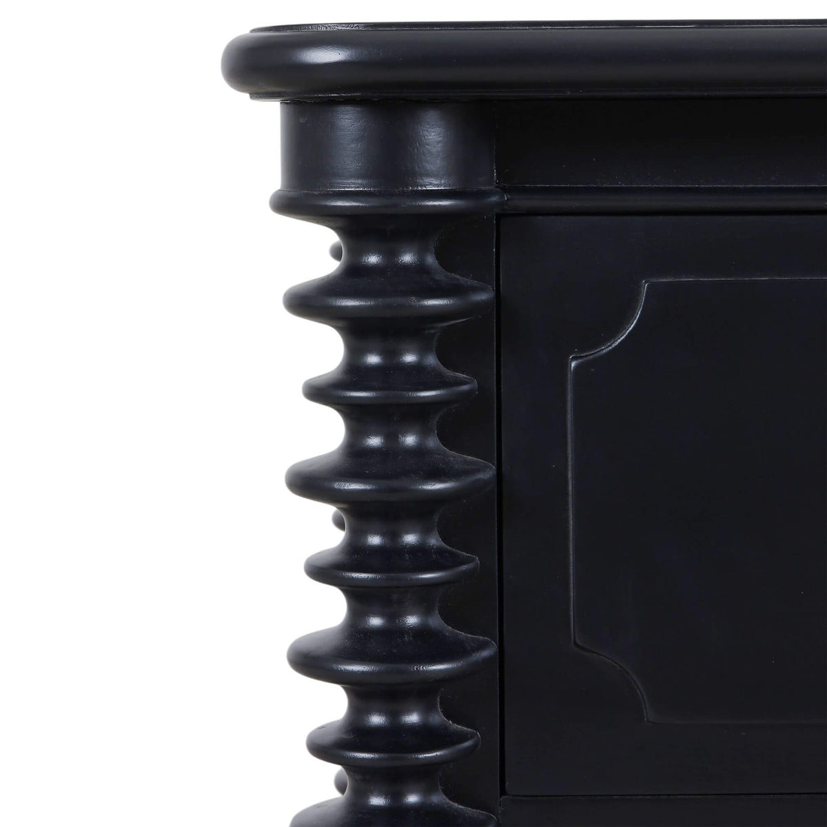 Milano 2 Drawer Bedside Table in Batavia Black