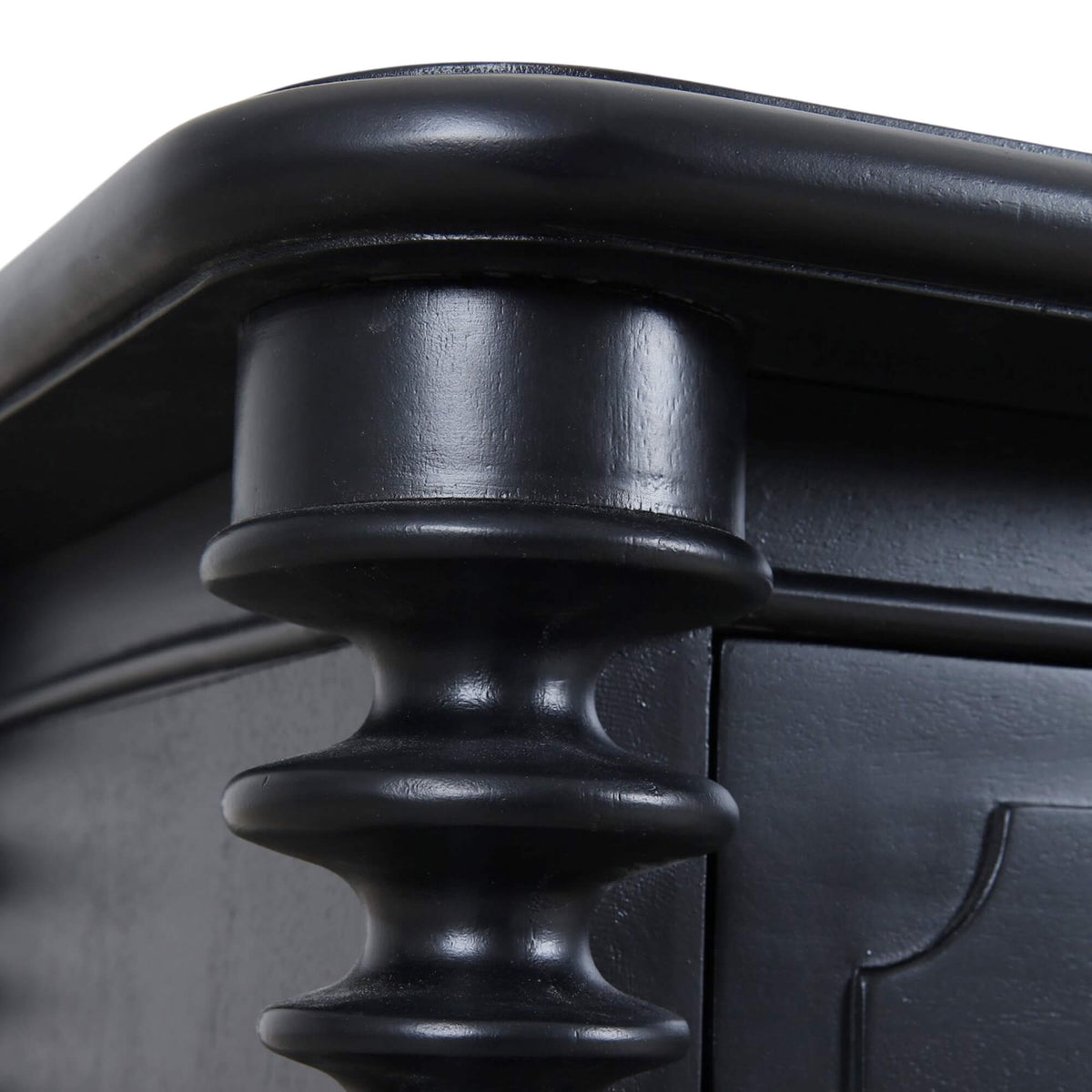 Milano 2 Drawer Bedside Table in Batavia Black