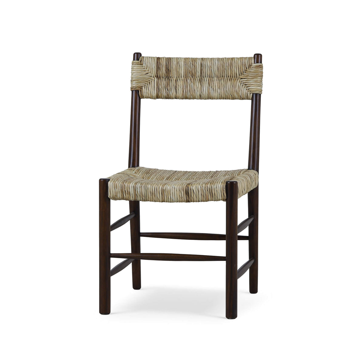 Lenox Dining Chair w/ Rush Seat in Matt Teak Brown