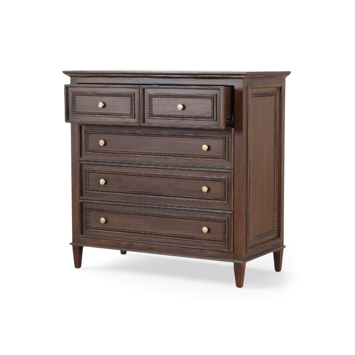 Vivienne 5 Drawer Dresser in Walnut
