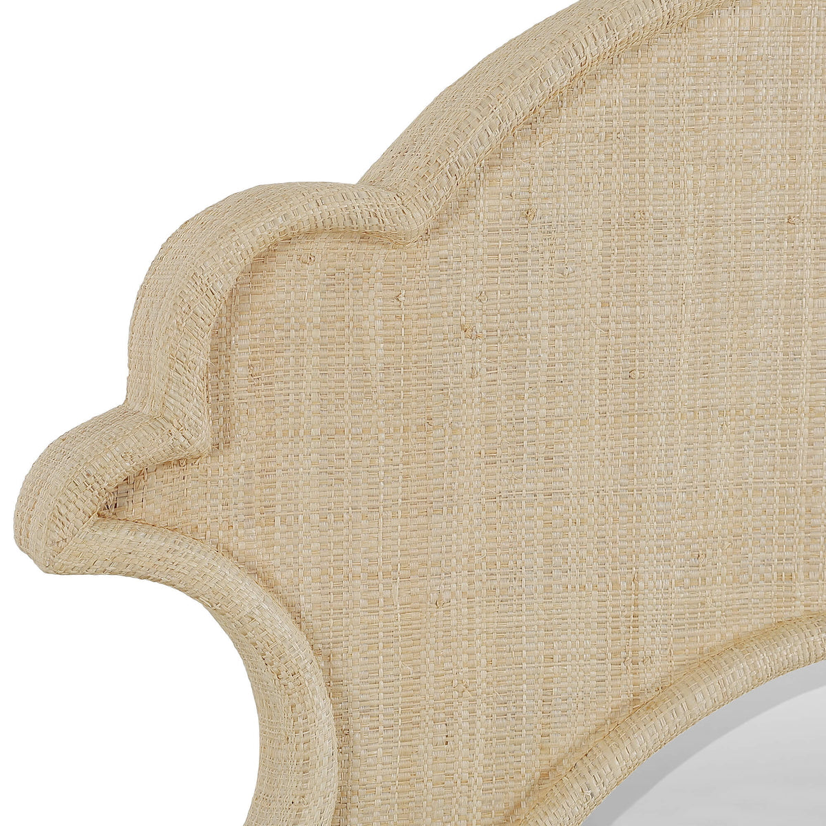 Lotus Mirror in Raffia Raw