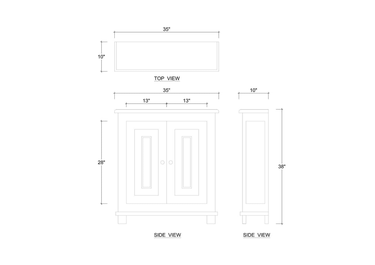 Osborn Narrow 2 Door Cabinet in Sandbar