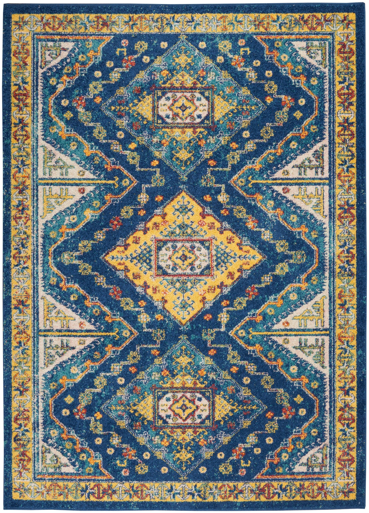 Allur ALR02 Navy Multicolor Rug