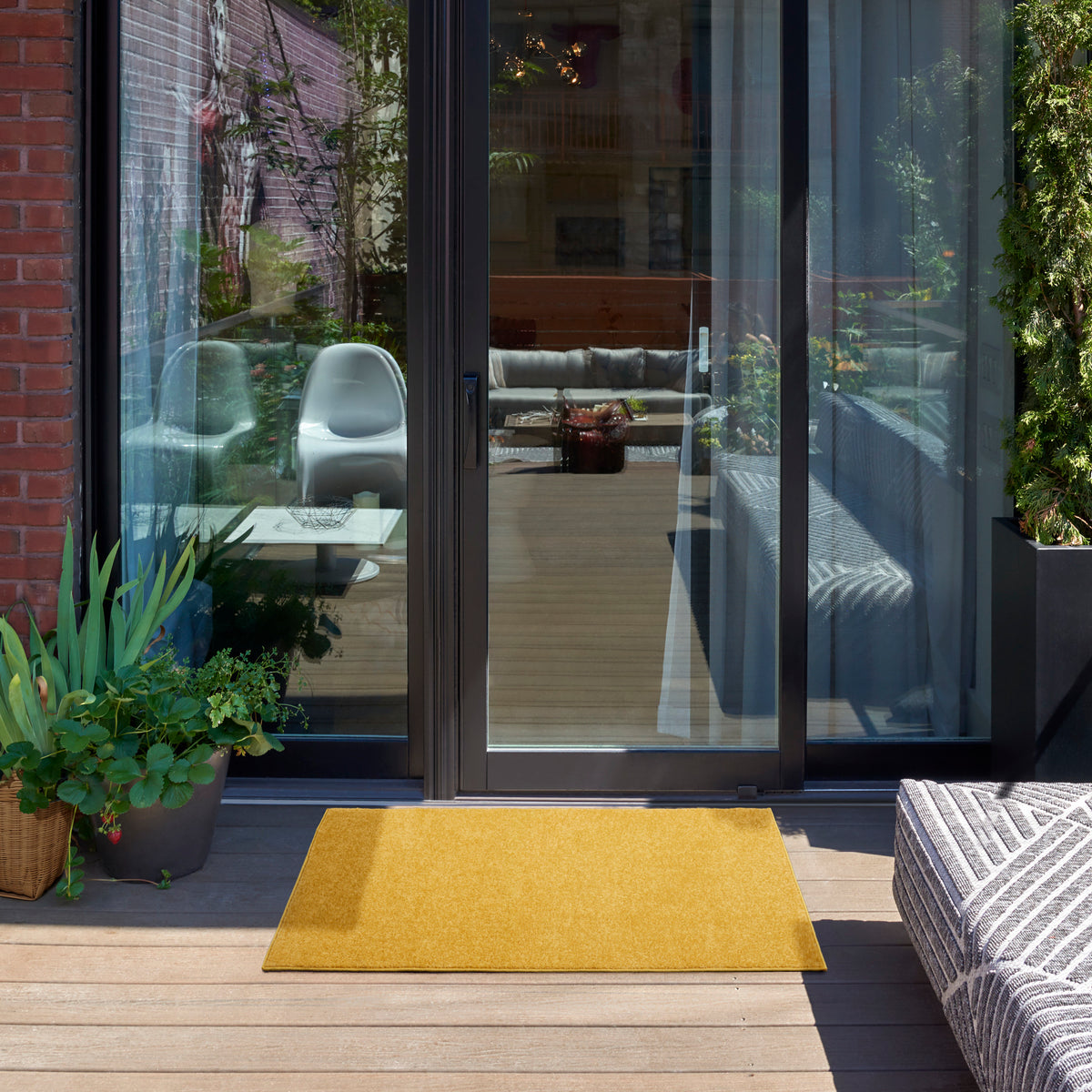 Nourison Essentials NRE01 Yellow Rug