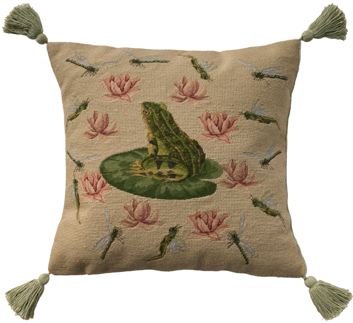 Vintage Pillow V8047 Seafoam 18" x 18" Throw Pillows