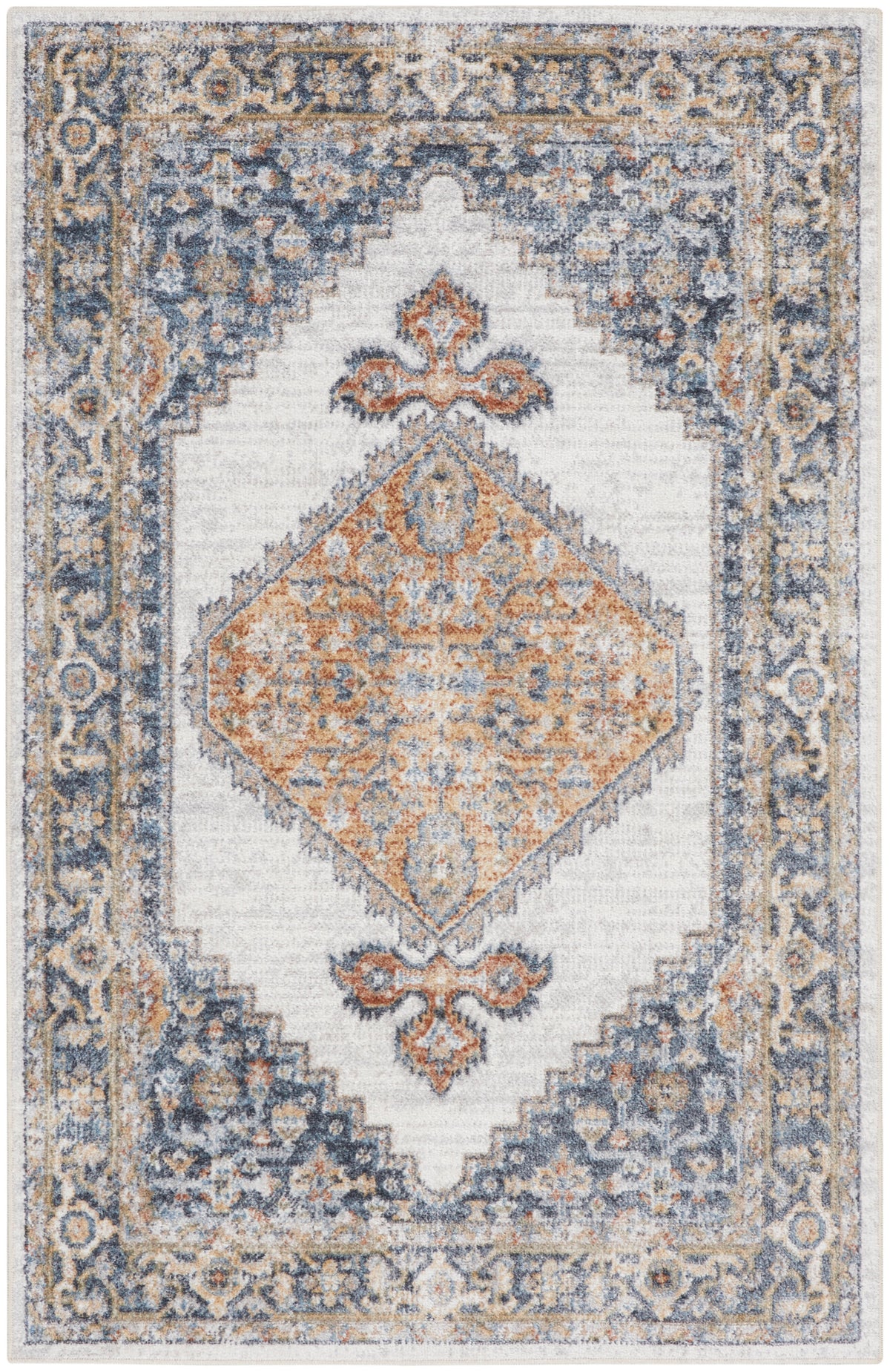 Astra Machine Washable ASW11 Grey Gold Rug