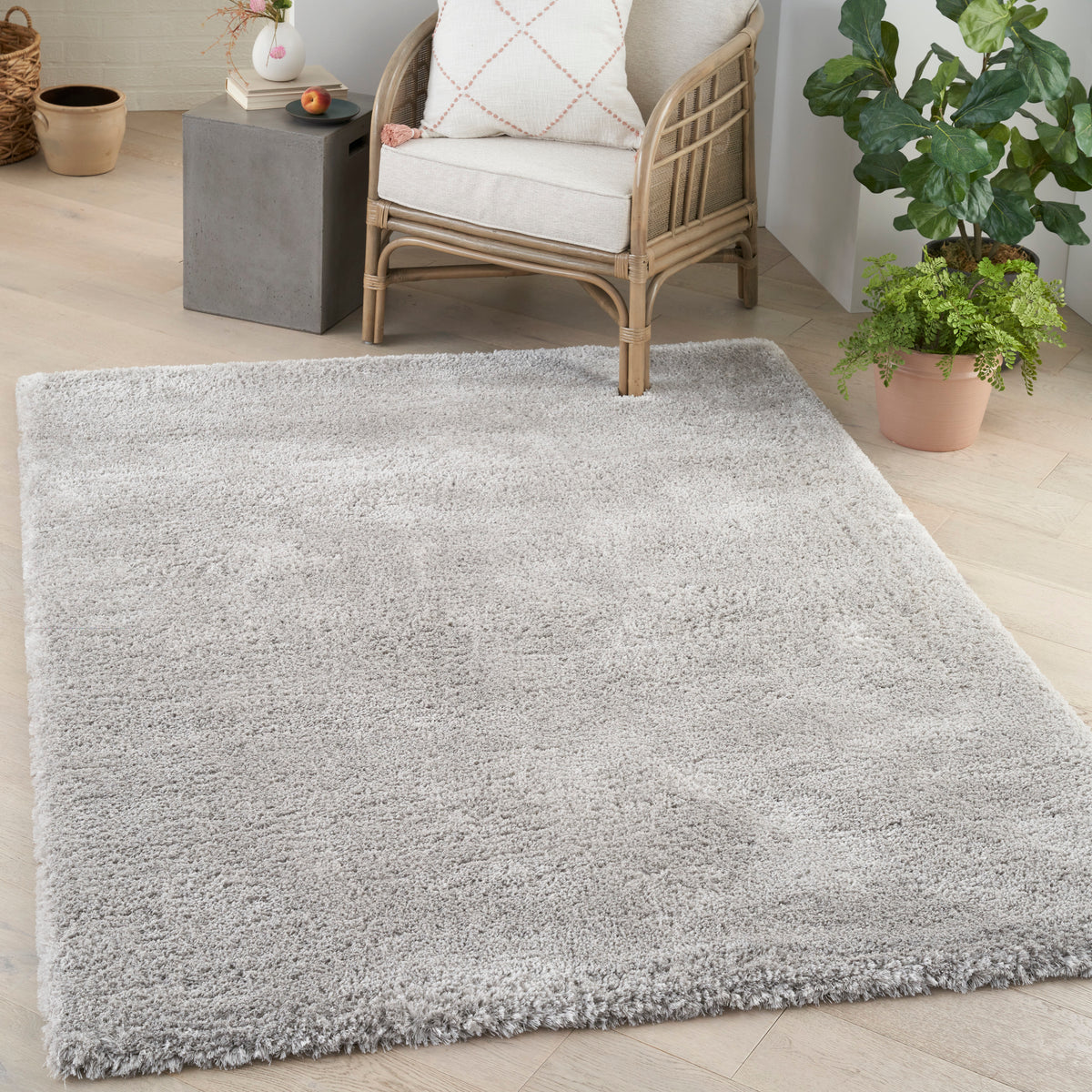 Dreamy Shag DRS05 Silver Rug