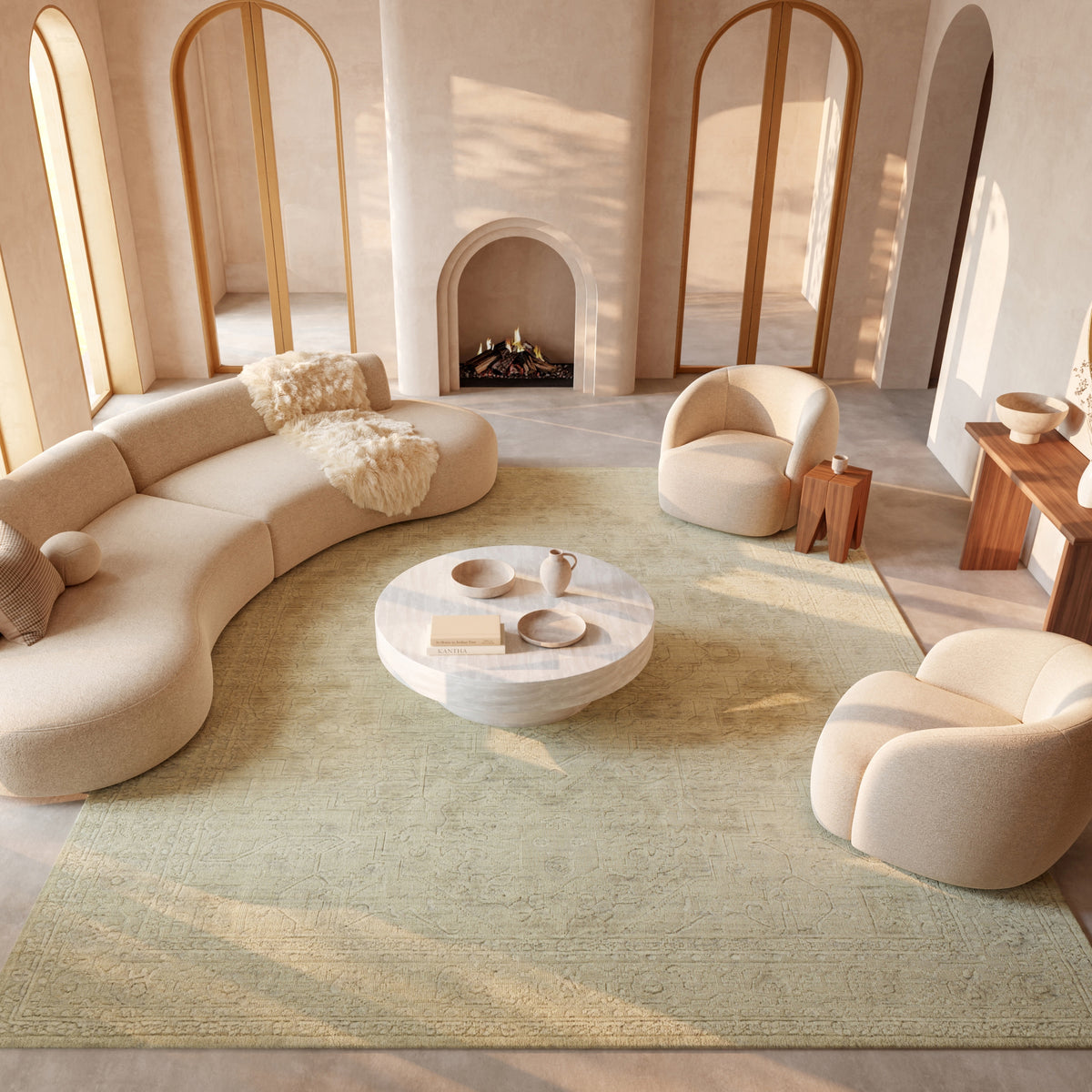 Ravello RVL02 Ivory Grey Rug