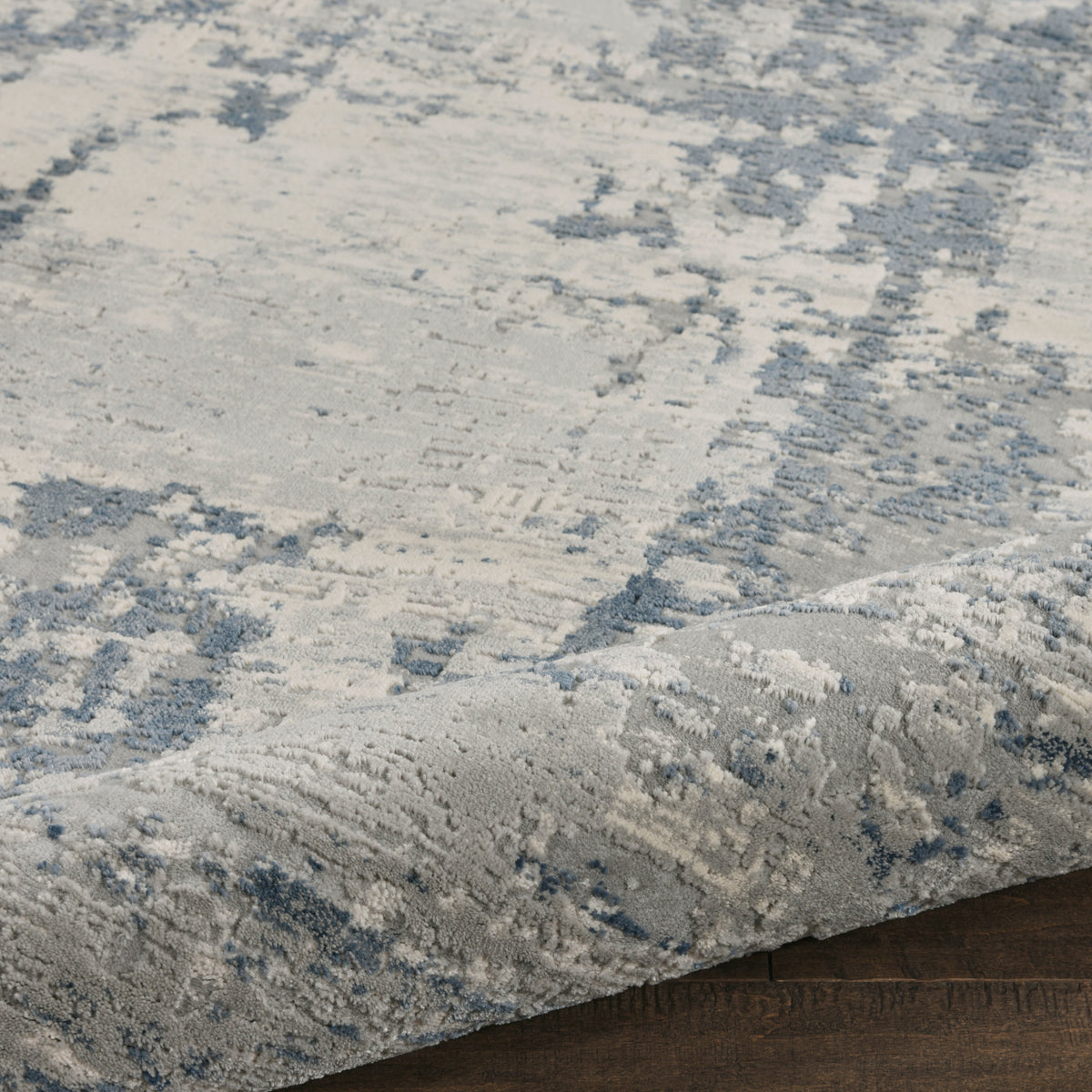 Rustic Textures RUS10 Ivory Blue Rug