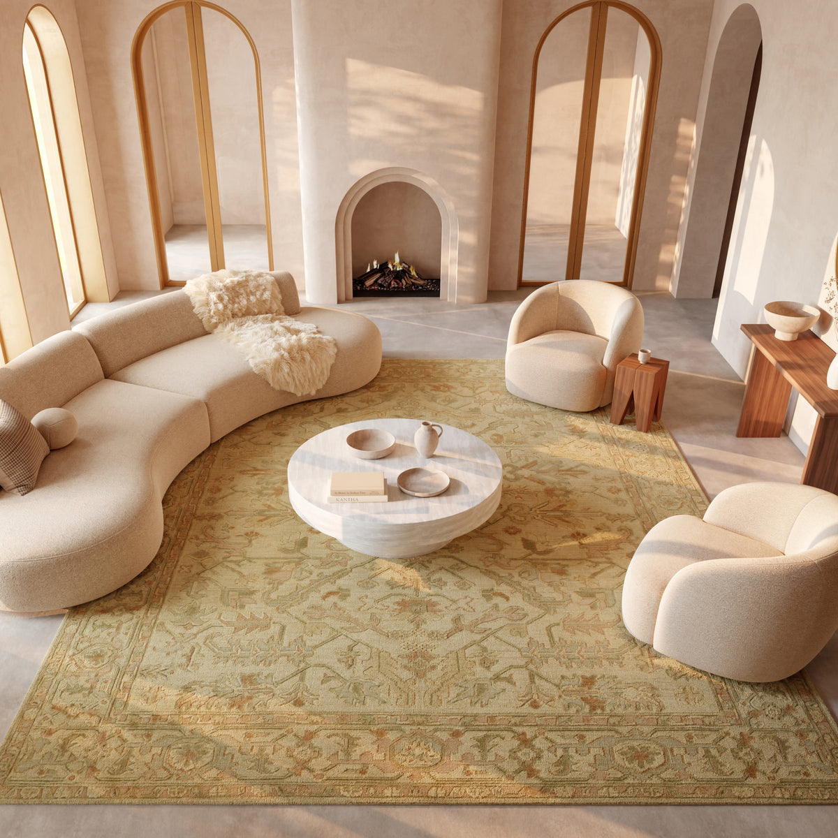 Ravello RVL03 Beige Multicolor Rug