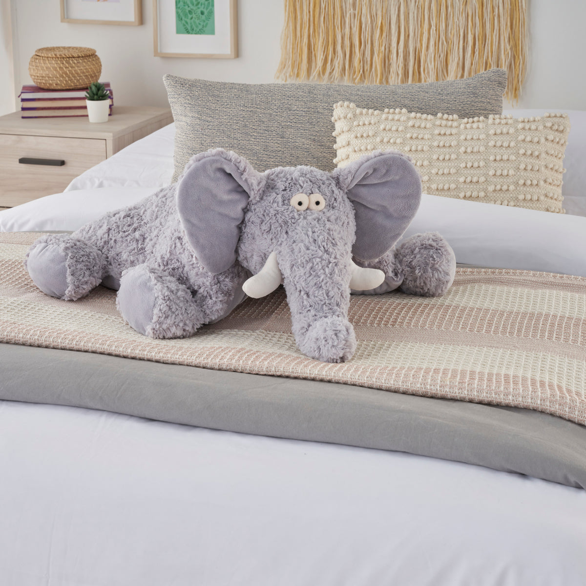 Plush Lines N1463 Grey 18" x 22" Throw Pillows