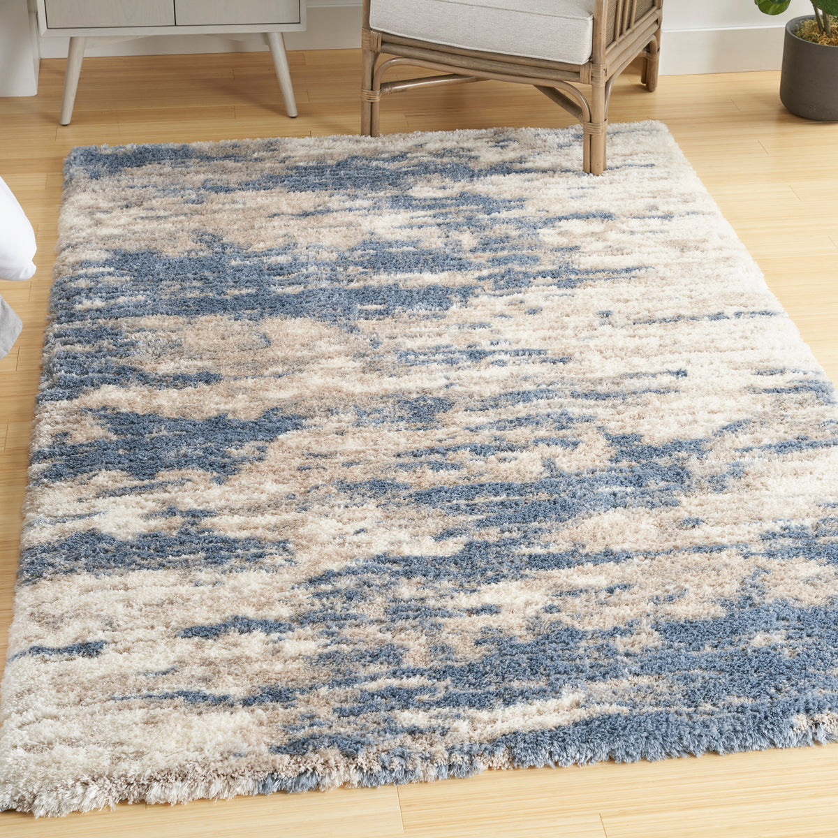 Dreamy Shag DRS10 Light Blue Grey Rug