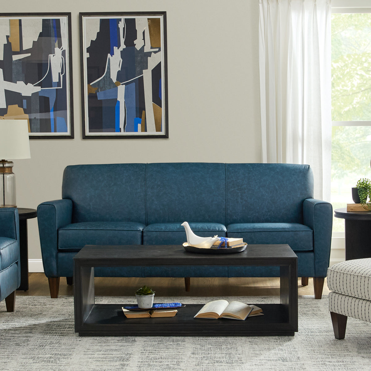 Digby Leather Sofa 80" W