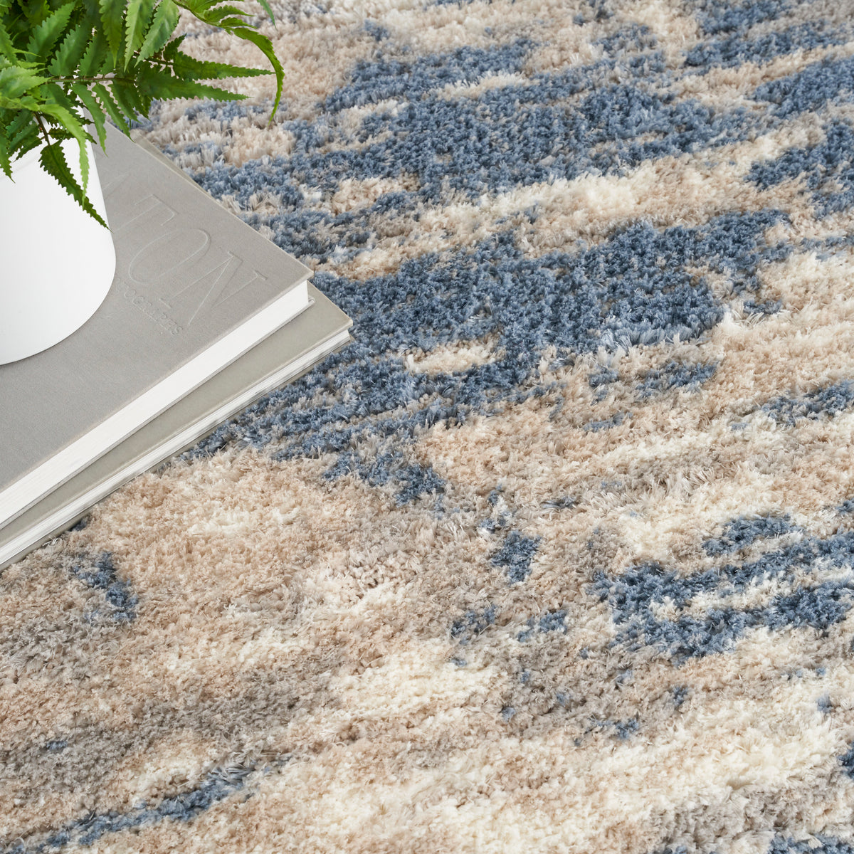 Dreamy Shag DRS10 Light Blue Grey Rug