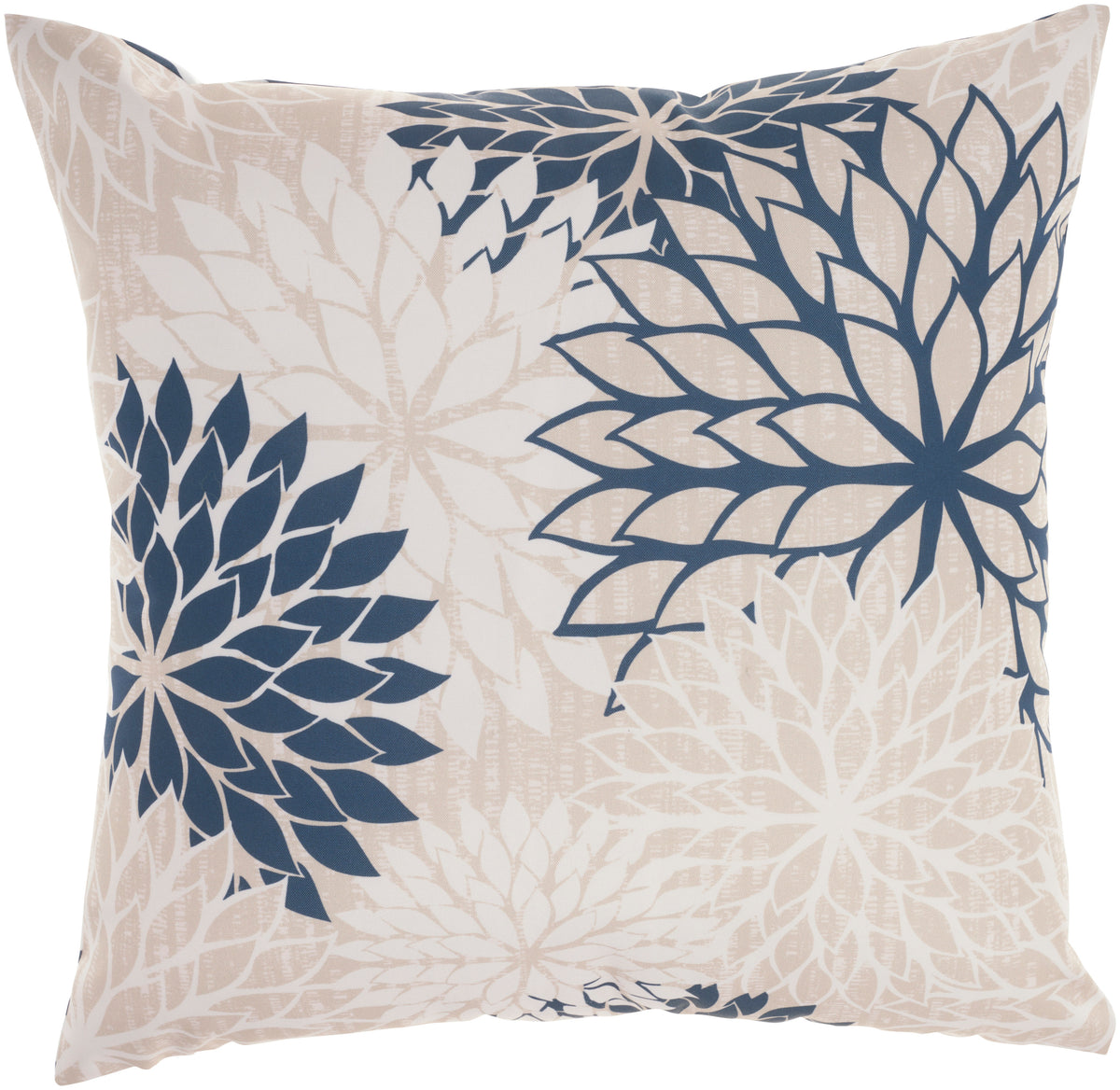 Aloha ALH05 Ivory/Navy 20" x 20" Throw Pillows