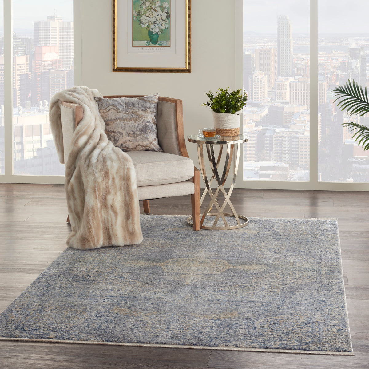Lustrous Weave LUW04 Blue Grey Rug