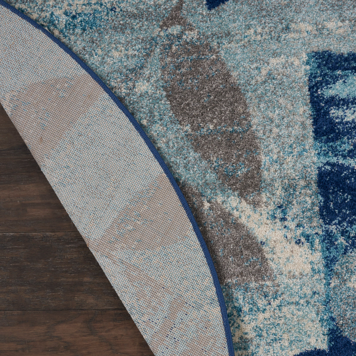 Tranquil TRA01 Navy Light Blue Rug