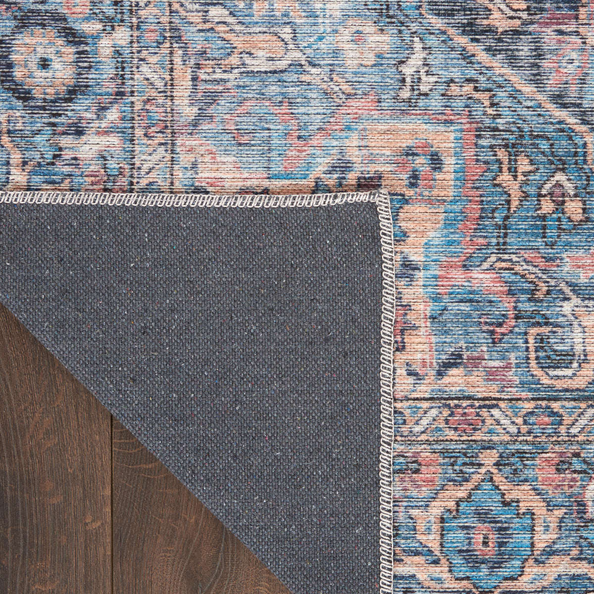 New Concept Washables SR101 Light Blue Multicolor Rug