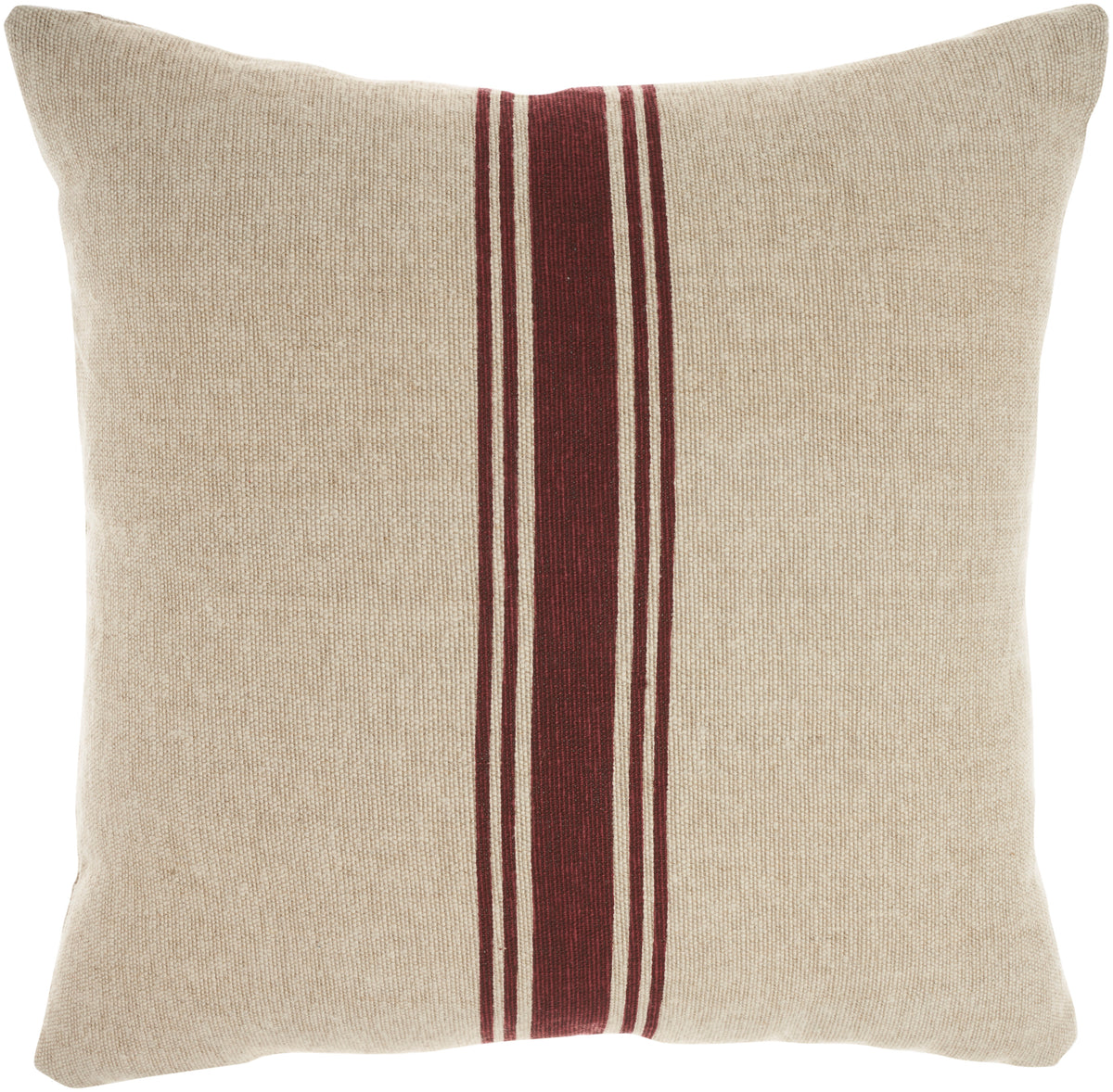Lifestyle VJ241 Maroon Natural 20" x 20" Throw Pillows