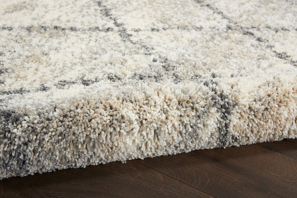 Oslo Shag OSL01 Ivory/Grey Rug