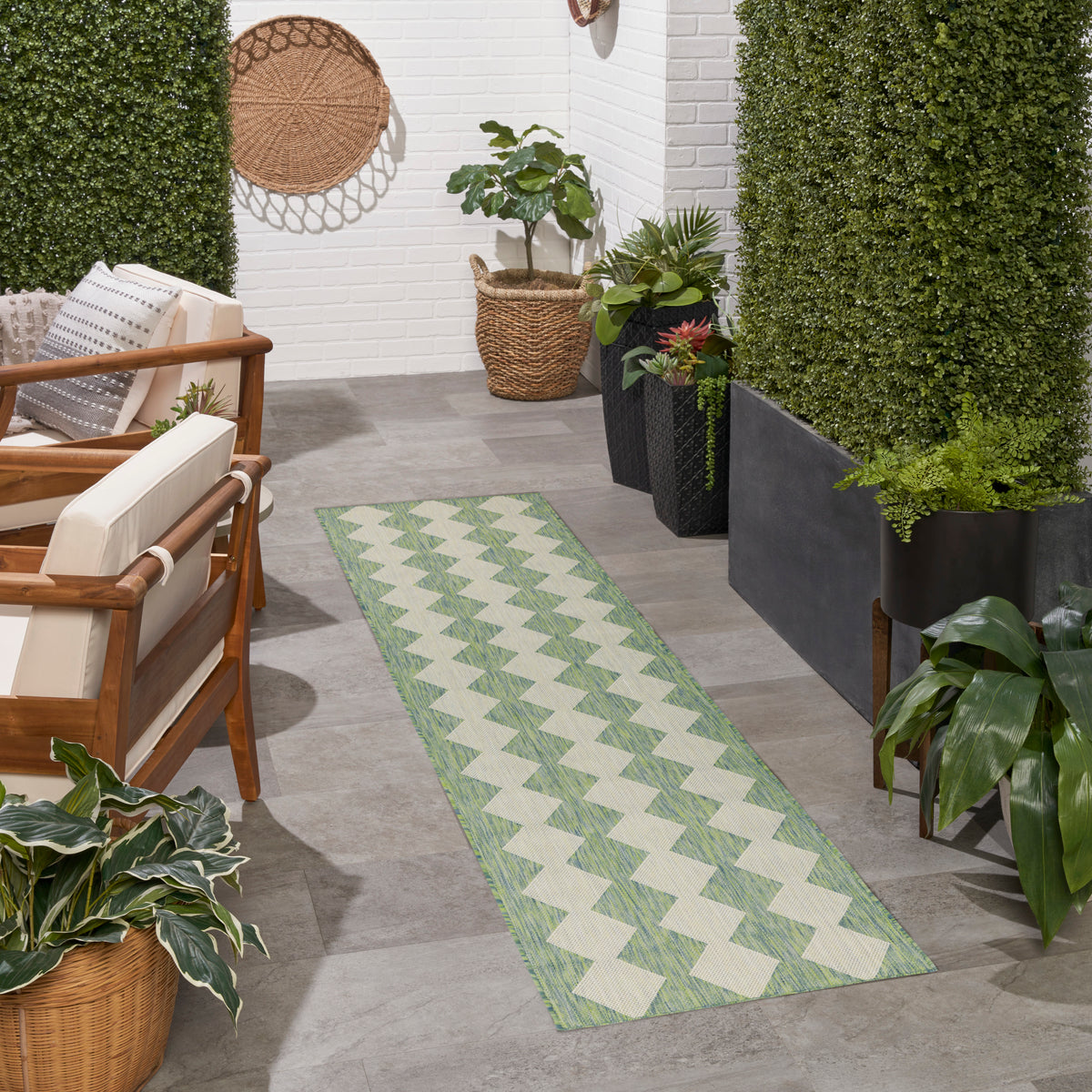 Positano POS04 Blue Green Rug