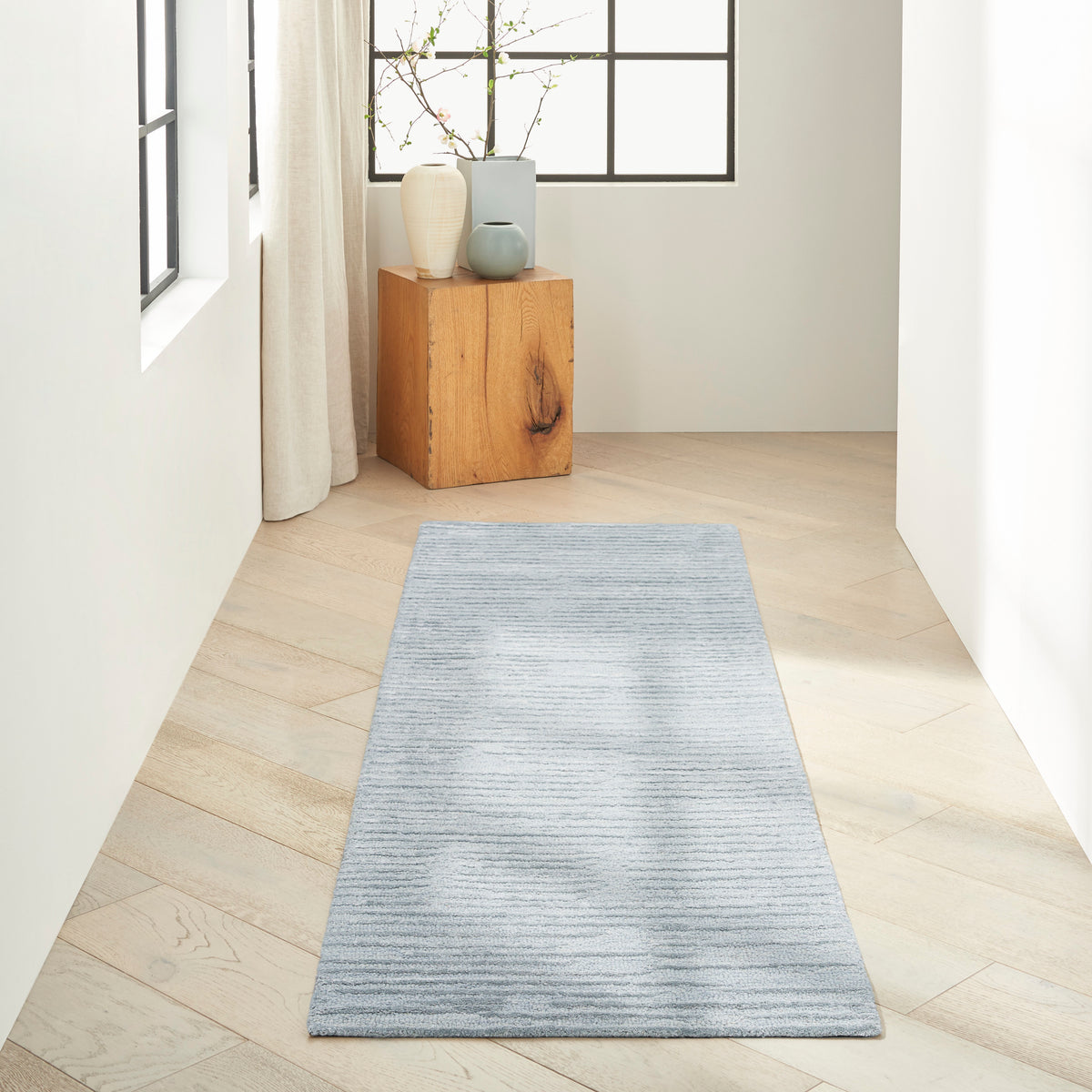 CK010 Linear LNR01 Light Blue Rug