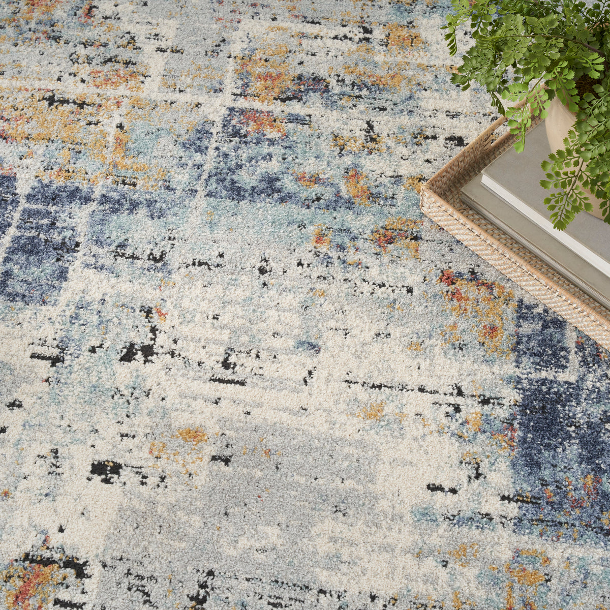 Motion MTT03 Blue Multicolor Rug