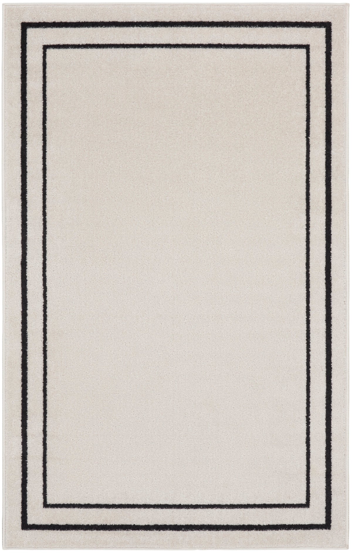 Nourison Essentials NRE02 Ivory Black Rug