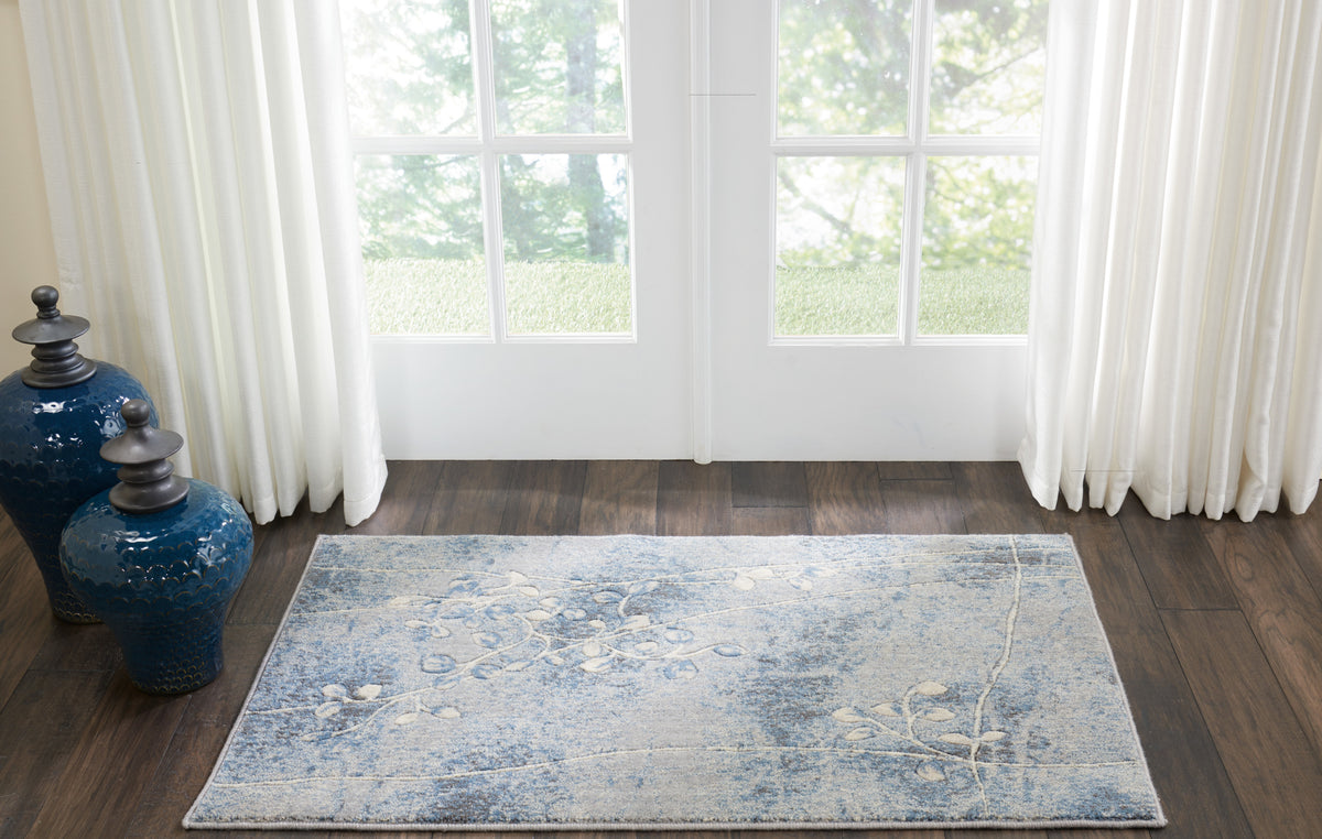 Somerset ST74 Silver Blue Rug