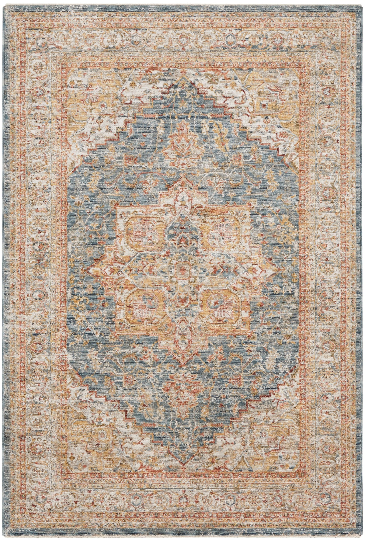 Sahar SHR06 Ivory Blue Rug