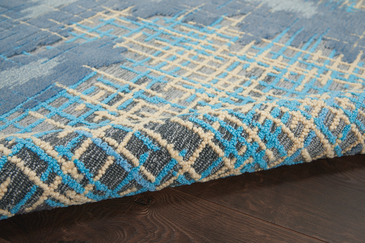 Symmetry SMM08 Blue Beige Rug