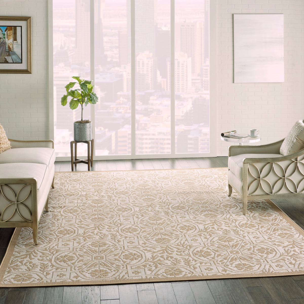 Aruba ARB02 Beige Cream Rug