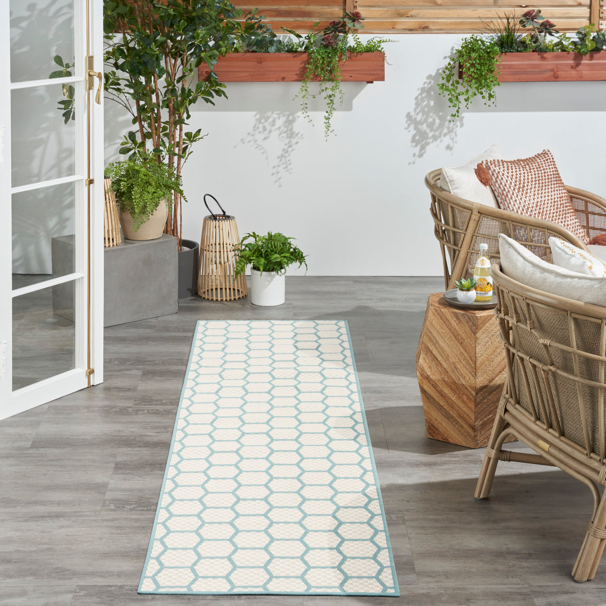 Twist Reversible TWS01 Aqua Rug