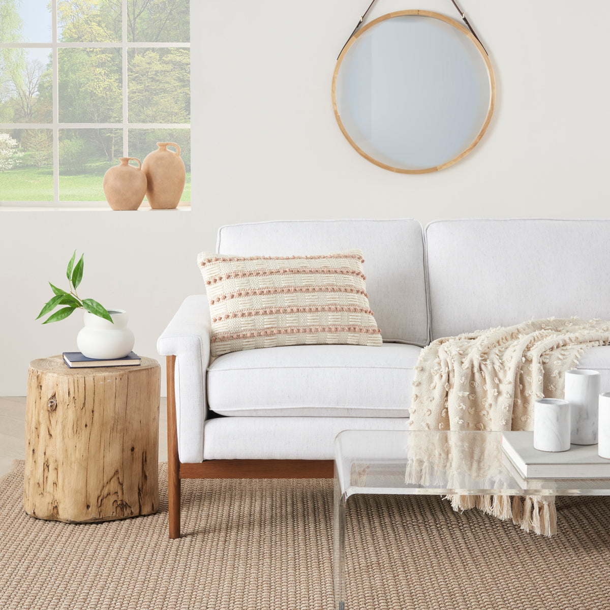 Lifestyle GC384 Blush 12" x 20" Throw Pillows